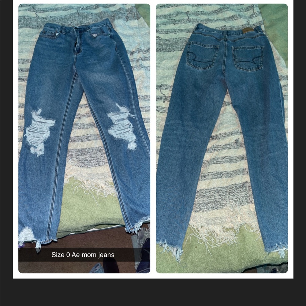 American eagle mom jeans size 0